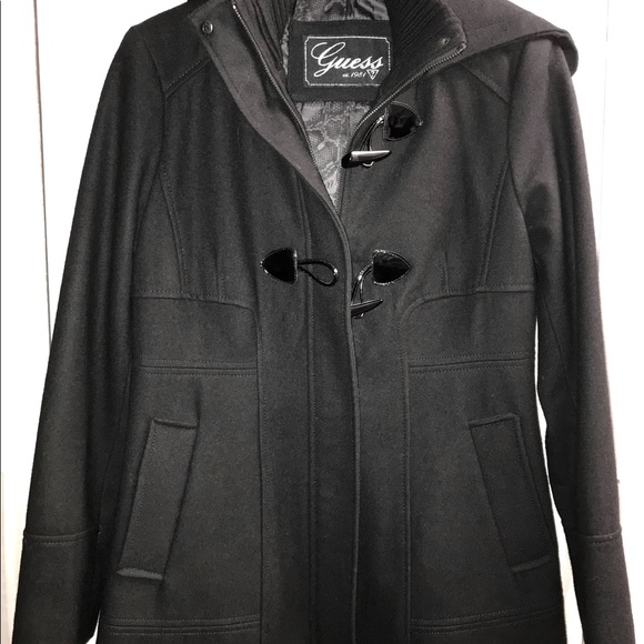 Guess Wool Pea coat Toggle Coat Sz M - Picture 2 of 11